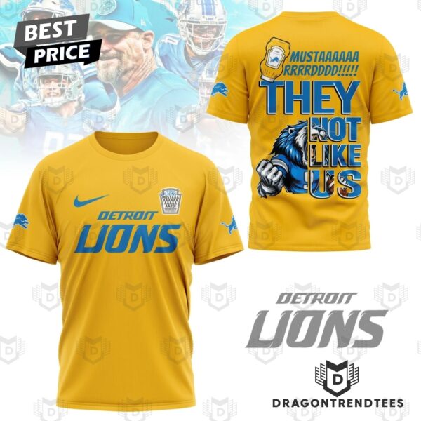 Detroit Lions Mustard They Not Like Us 3D TShirt 1