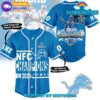 Detroit Lions NFC Champs 2025 Custom Name Baseball Jersey 1