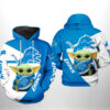 Detroit Lions NFL Baby Yoda Team 3D Hoodie 1