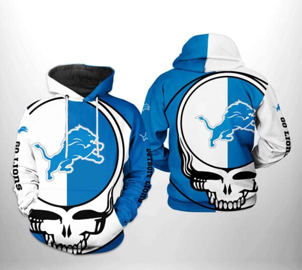 Detroit Lions NFL Grateful Dead 3D Hoodie 1