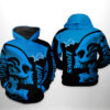 Detroit Lions NFL Skull 3D Hoodie 1