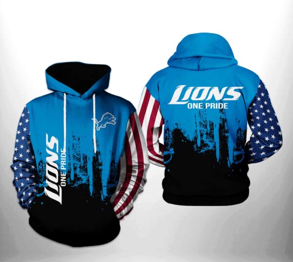 Detroit Lions NFL Team US 3D Hoodie 1