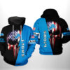 Detroit Lions NFL US Flag Skull Team 3D Hoodie 1