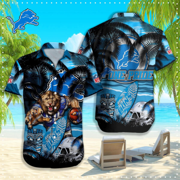 Detroit Lions One Pride Tiki Hawaiian 1