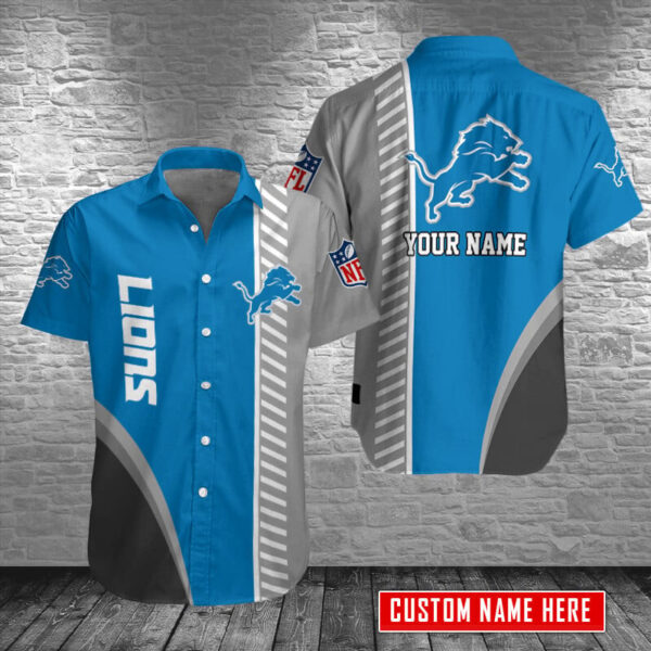 Detroit Lions Personalized Pride Hawaiian 1