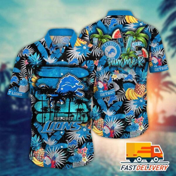 Detroit Lions Summer Vibes Hawaiian 1