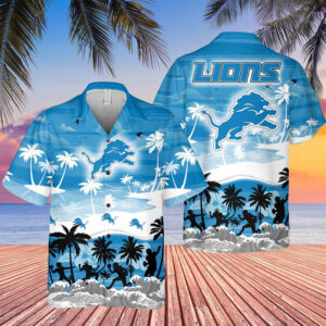 Detroit Lions Sunset Shores Hawaiian