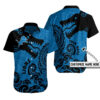 Detroit Lions Tribal Wave Custom Hawaiian 1