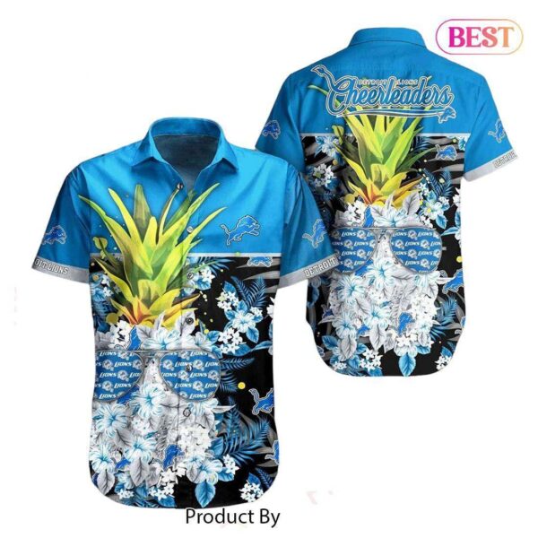 Detroit Lions Tropical Pineapple Burst Hawaiian 1