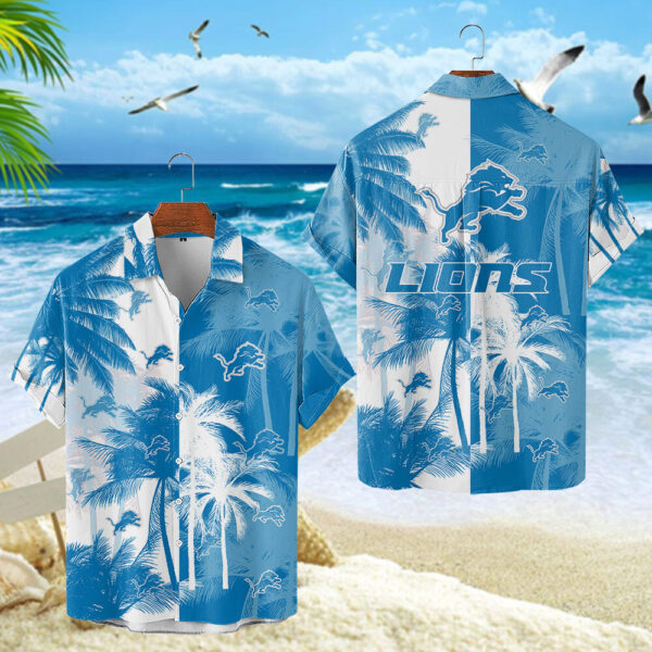 Detroit Lions Tropical Waves Hawaiian