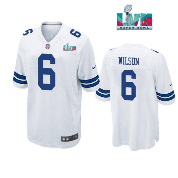 Donovan Wilson 6 Dallas Cowboys Super Bowl LVII Super Bowl LVII White Men Game Jersey 1