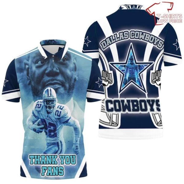 Emmitt Smith 22 Dallas Cowboys Nfc East Division Champions Super Bowl Thank You Fans 3D Polo 1