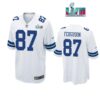 Jake Ferguson 87 Dallas Cowboys Super Bowl LVII Super Bowl LVII White Men Game Jersey 1