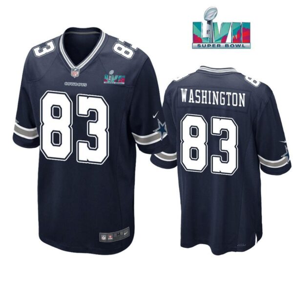 James Washington 83 Dallas Cowboys Super Bowl LVII Super Bowl LVII Navy Men Game Jersey 1