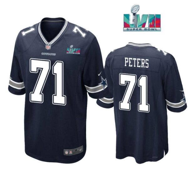 Jason Peters 71 Dallas Cowboys Super Bowl LVII Super Bowl LVII Navy Men Game Jersey 1