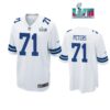 Jason Peters 71 Dallas Cowboys Super Bowl LVII Super Bowl LVII White Men Game Jersey 1