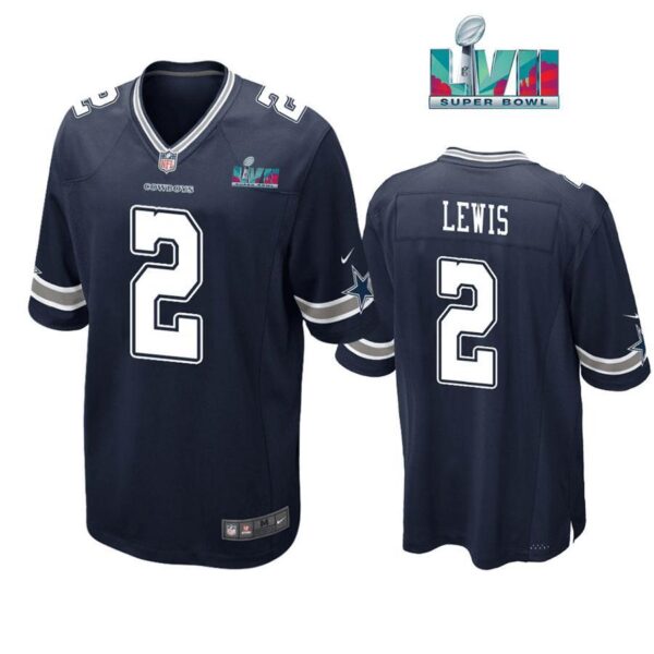 Jourdan Lewis 2 Dallas Cowboys Super Bowl LVII Super Bowl LVII Navy Men Game Jersey 1