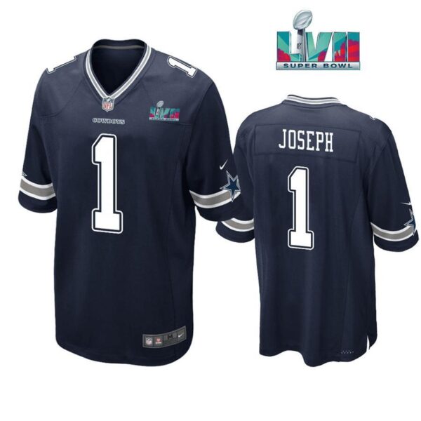 Kelvin Joseph 1 Dallas Cowboys Super Bowl LVII Super Bowl LVII Navy Men Game Jersey 1