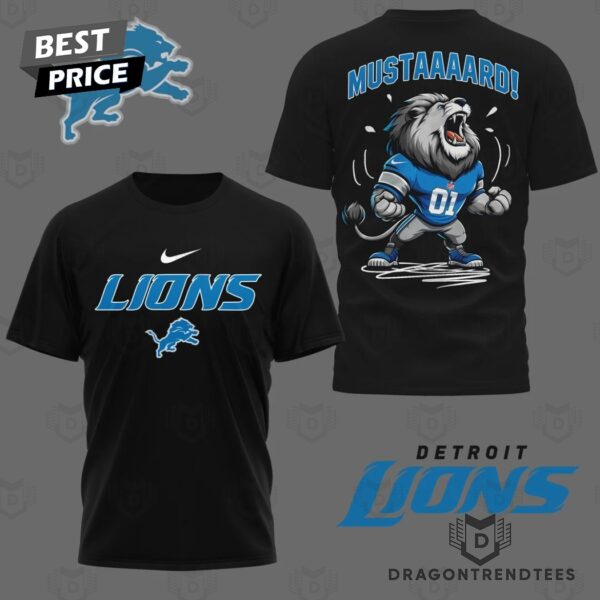 Kendrick Lamar Mustard x Detroit Lions 3D TShirt Black 1