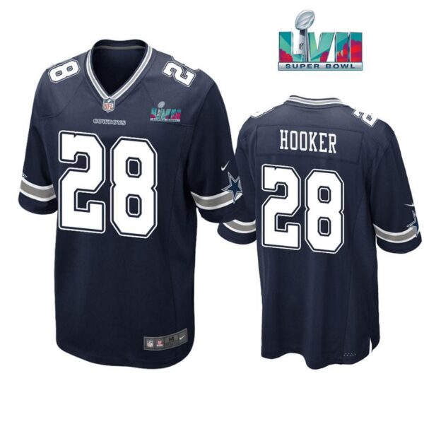 Malik Hooker 28 Dallas Cowboys Super Bowl LVII Super Bowl LVII Navy Men Game Jersey 1