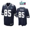 Noah Brown 85 Dallas Cowboys Super Bowl LVII Super Bowl LVII Navy Men Game Jersey 1