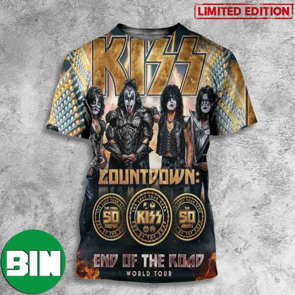 The End Of The Road 2025 World Tour Kiss Heavy Metal Band 3D TShirt 1