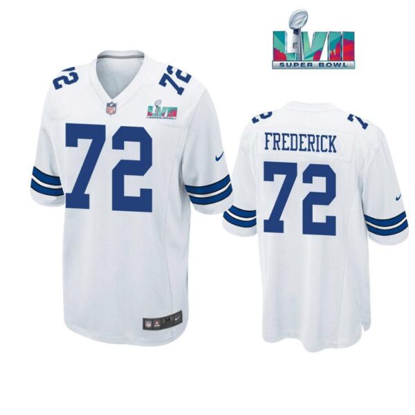 Travis Ferick 72 Dallas Cowboys Super Bowl LVII Super Bowl LVII White Men Game Jersey 1