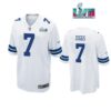 Trevon Diggs 7 Dallas Cowboys Super Bowl LVII Super Bowl LVII White Men Game Jersey 1