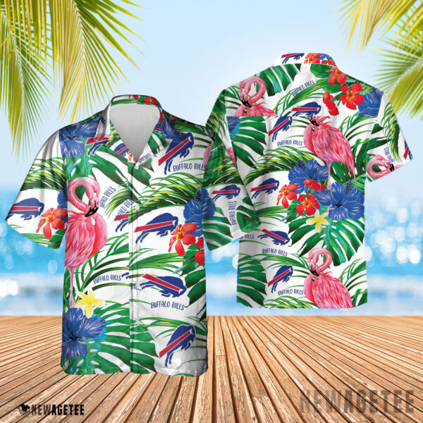 Buffalo Bills Nfl Flamingo Button Up Hawaiian 1