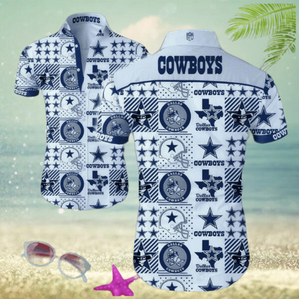 Dallas Cowboys Hawaiian Summer Button Up Gift For Fans NFL 1