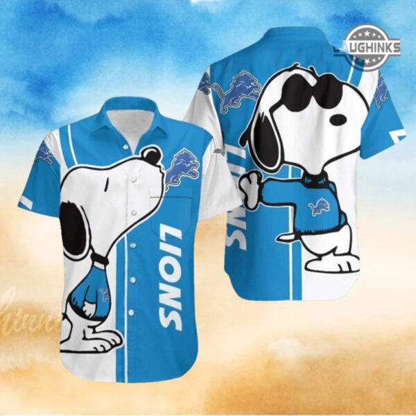 Detroit Lions Hawaiian Clearance Near Me Snoopy Football Gift for Fan 1