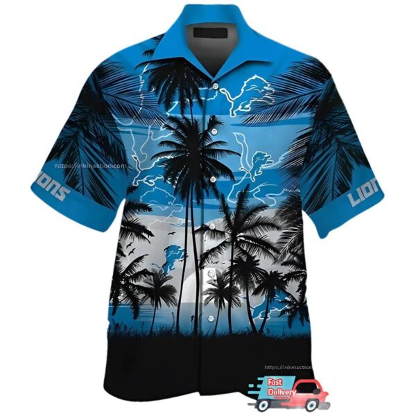 Detroit Lions Hawaiian Coconut Tree Pattern 1