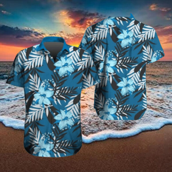 Detroit Lions Hawaiian Tracksuit Florals Button Down Beach Shorts 1