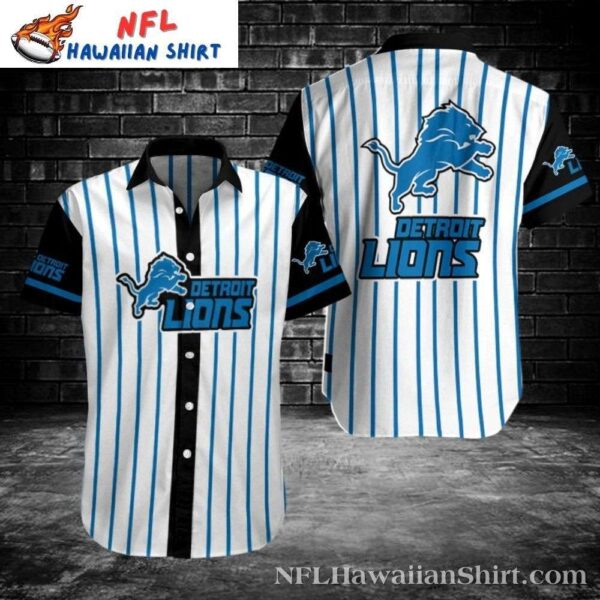 Detroit Lions Pinstripe Pride Custom Hawaiian 1