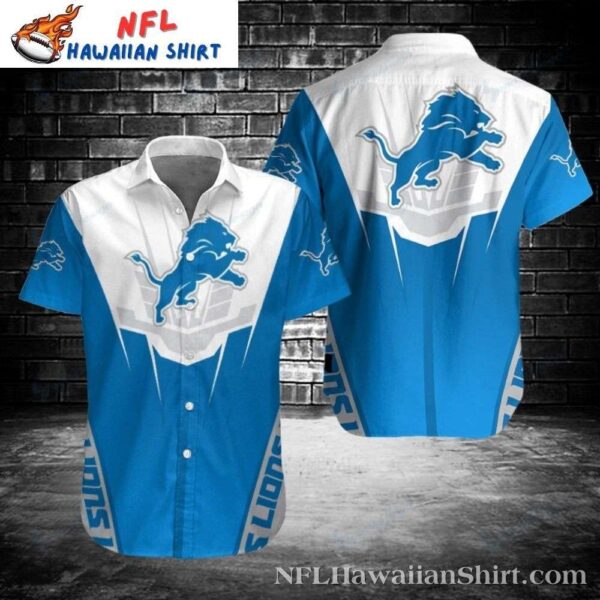 Detroit Lions Skyline Stripe Button Up Aloha 1