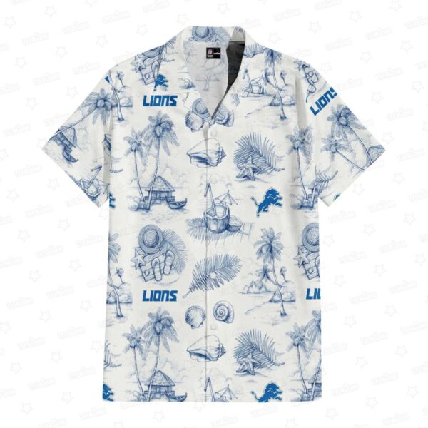 Detroit Lions Sunny Beach Hawaiian Shirt 1