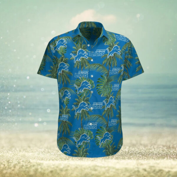 Detroit Lions Tropical Palm Tree Hawaiian 1