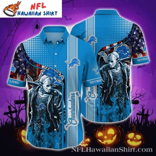 Halloween Jason Voorhees NFL Detroit Lions Hawaiian 1