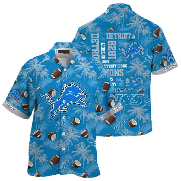 Logo Detroit Lions Hawaiian Blue 1