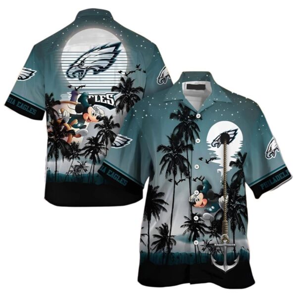 Mickey Mouse Disney NFL Philadelphia Eagles Hawaiian 1