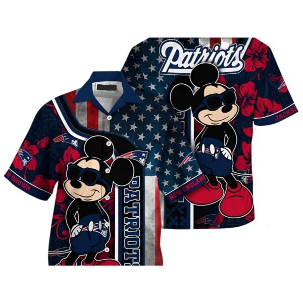 Mickey Mouse New England Patriots Hawaiian Custom Name 1