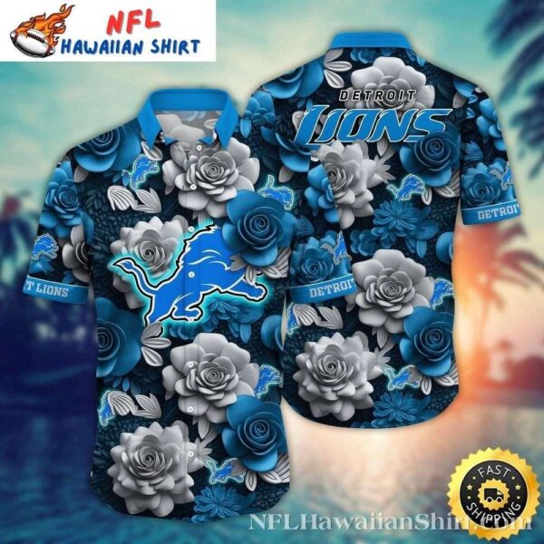 Midnight Rose Detroit Lions Hawaiian 1