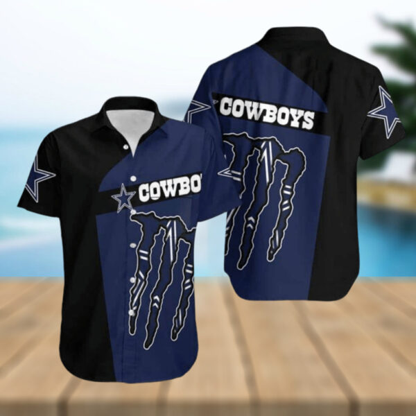 Monster Energy Dallas Cowboys Hawaiian Practical Beach Gift 1