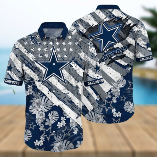 NFL Dallas Cowboys Hawaiian American Flag Football Gift 1