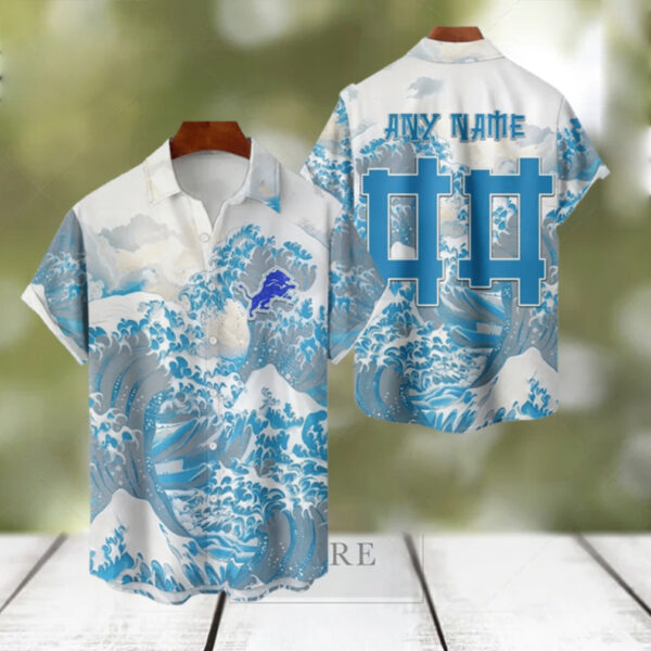 NFL Detroit Lions Football Special Great Wave Hawaiian 1