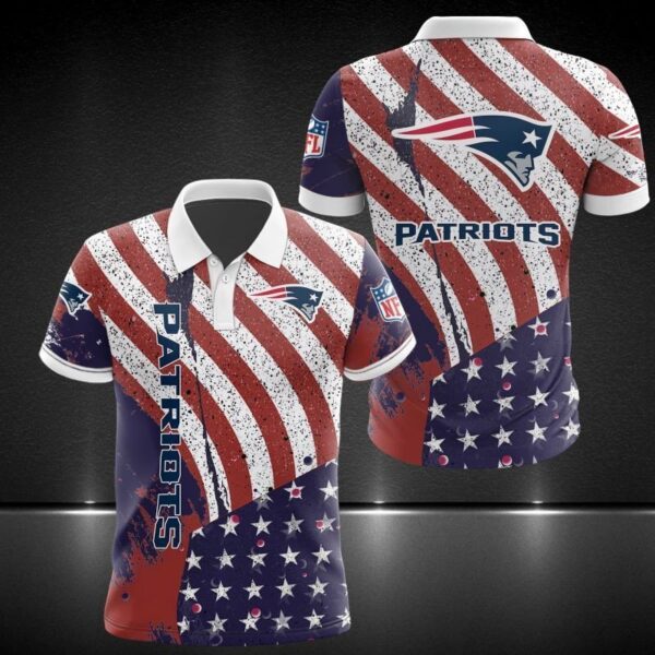 NFL New England Patriots American Flag Polo 1