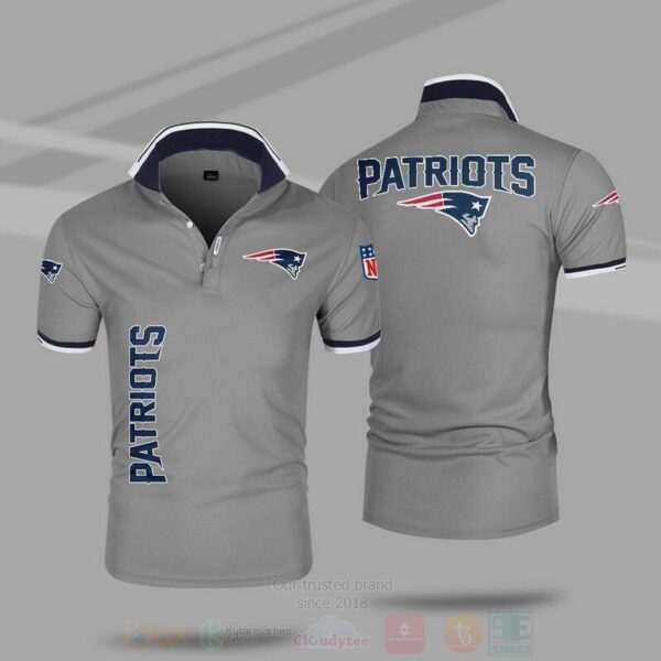 NFL New England Patriots Grey Polo 1