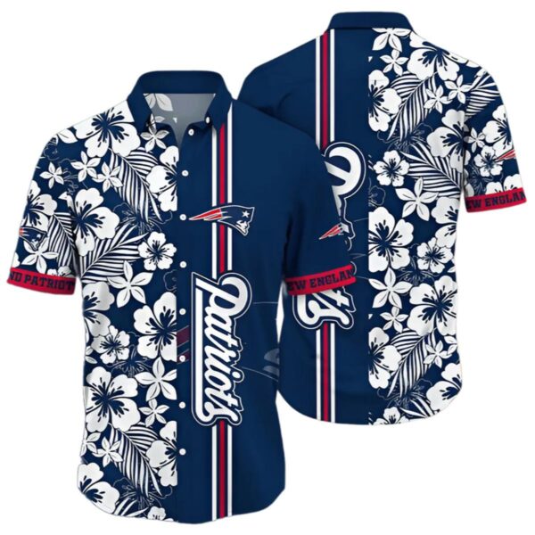 NFL New England Patriots Hawaiian Floral Pattern 1