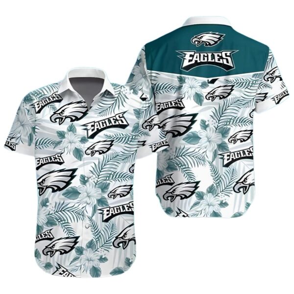 NFL Philadelphia Eagles Mens Hibiscus Flower Pattern 1