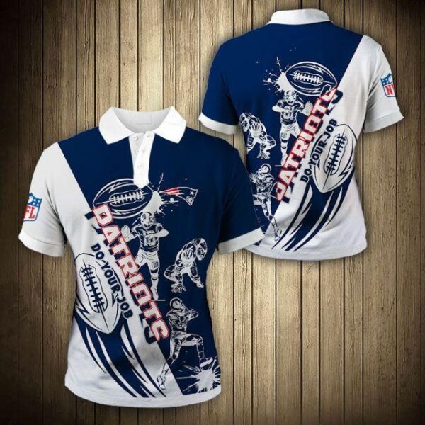 New England Patriots Casual 3D Polo 1